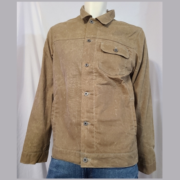 Flint and Tinder Other - Flint & Tinder Flannel-lined Waxed Trucker Jacket